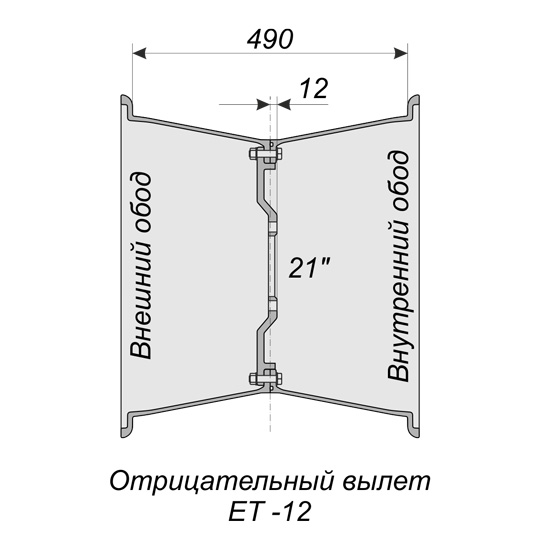 Колесо (шина) на вездеход ПЕТРОВИЧ
